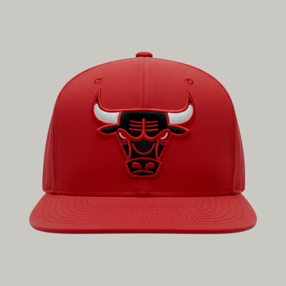 Mitchell & Ness Chicago Bulls Hat Red Nylon Snapback Hardwood Classics NBA Cap